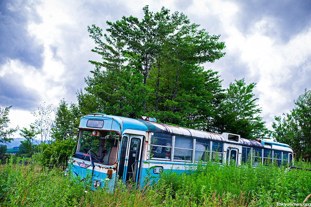 Abandoned Japanese buses