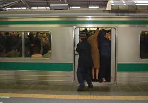 busy train japan