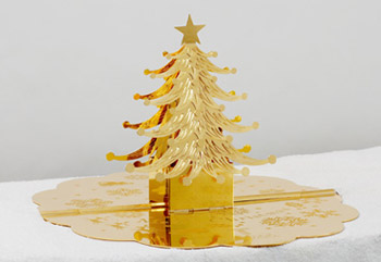 gold christmas card