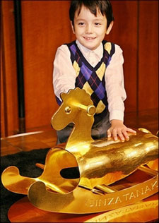 gold rocking horse