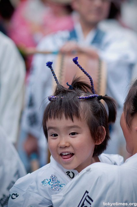 happy Japanese festival girl