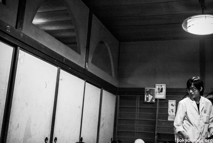 Japanese drinkers in a traditional bar