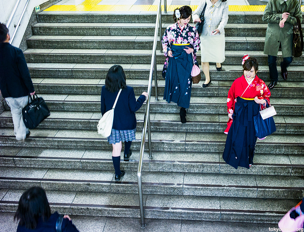 Japanese graduation kimono or hakama