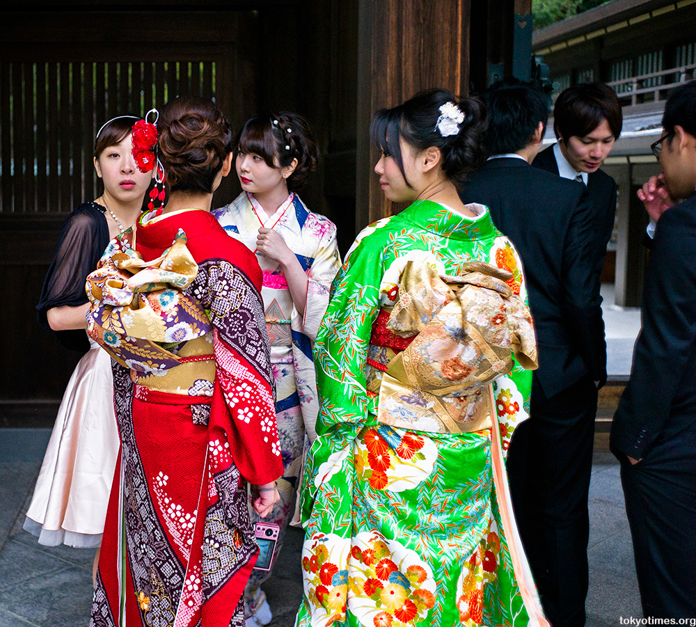 Traditional Japanese wedding kimonos