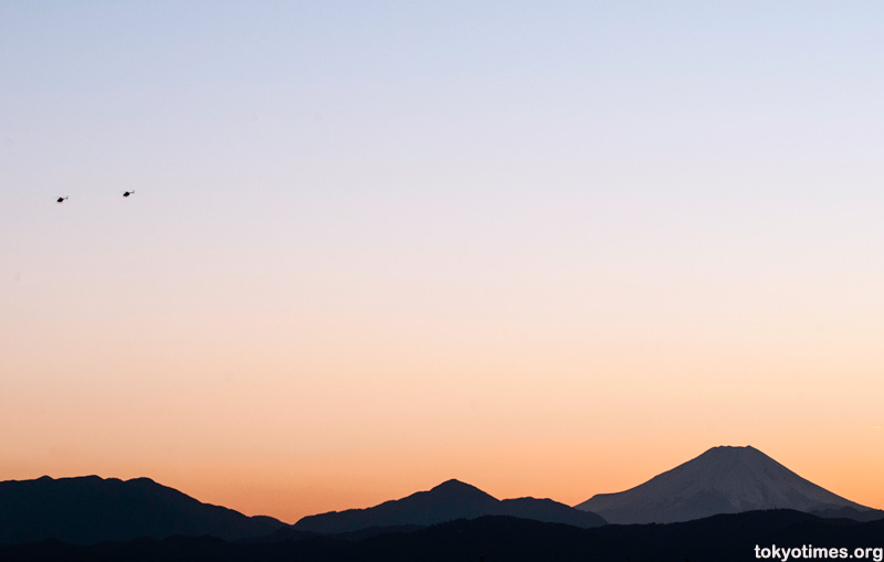 Mount Fuji sunset from Tokyo