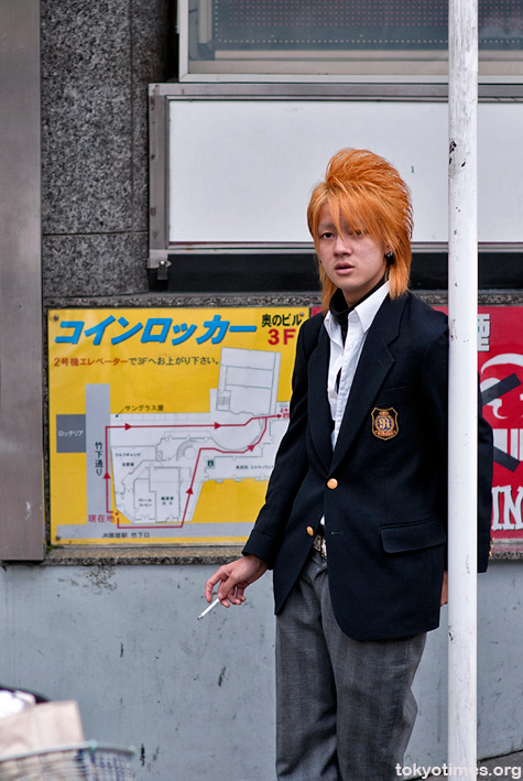 Japanese high school boy