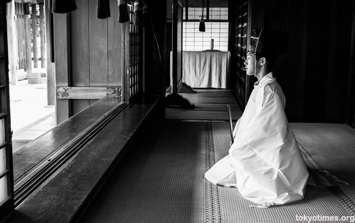 Japanese shinto priest