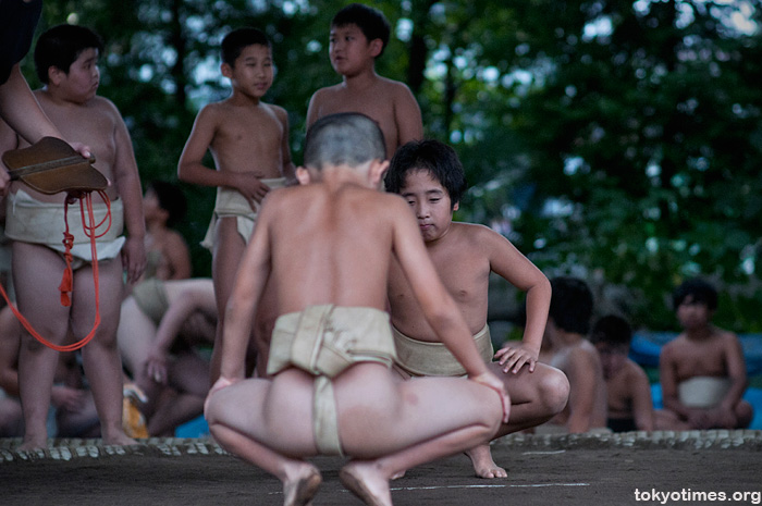 Trainee sumo wrestlers