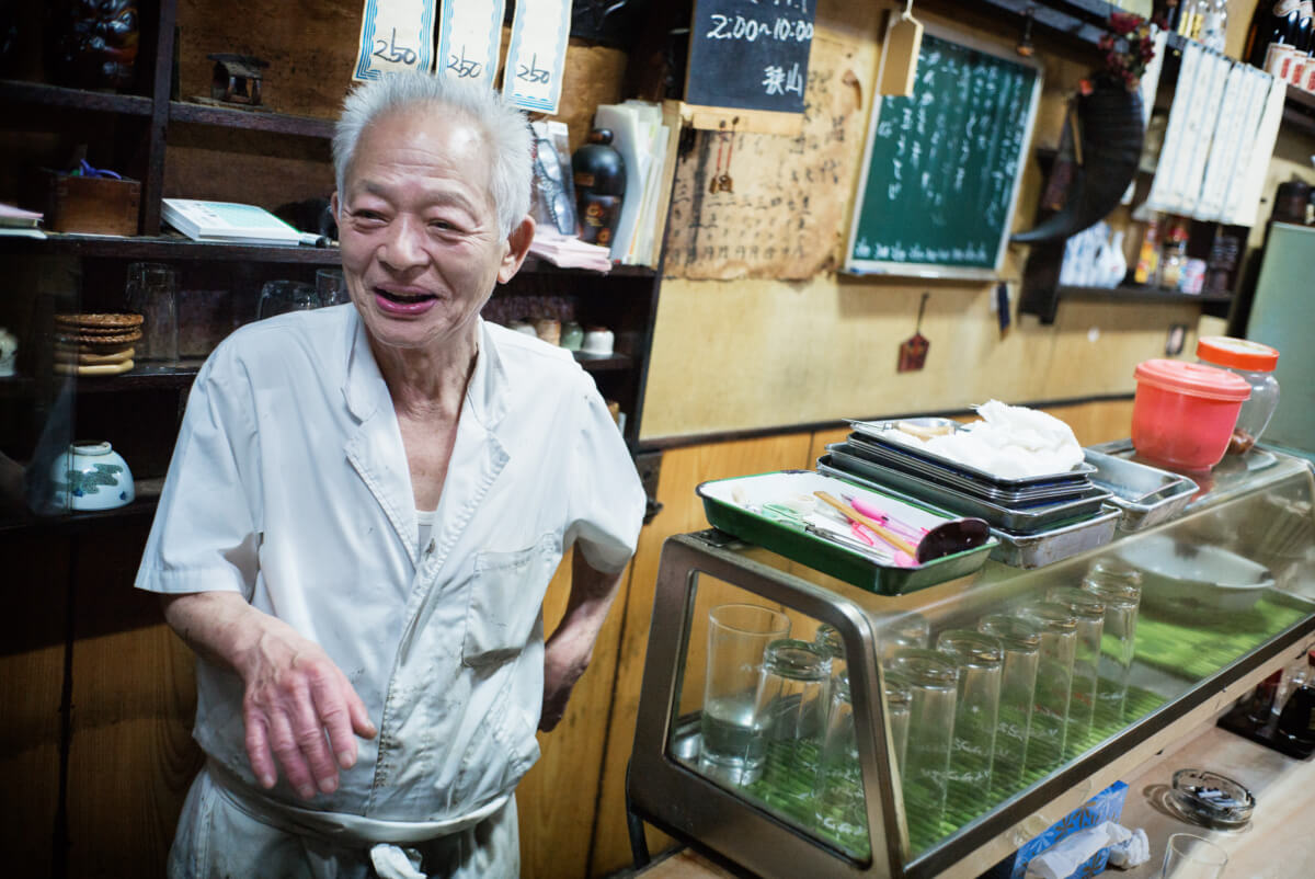 friendly and old little Japanese bar in tokyo