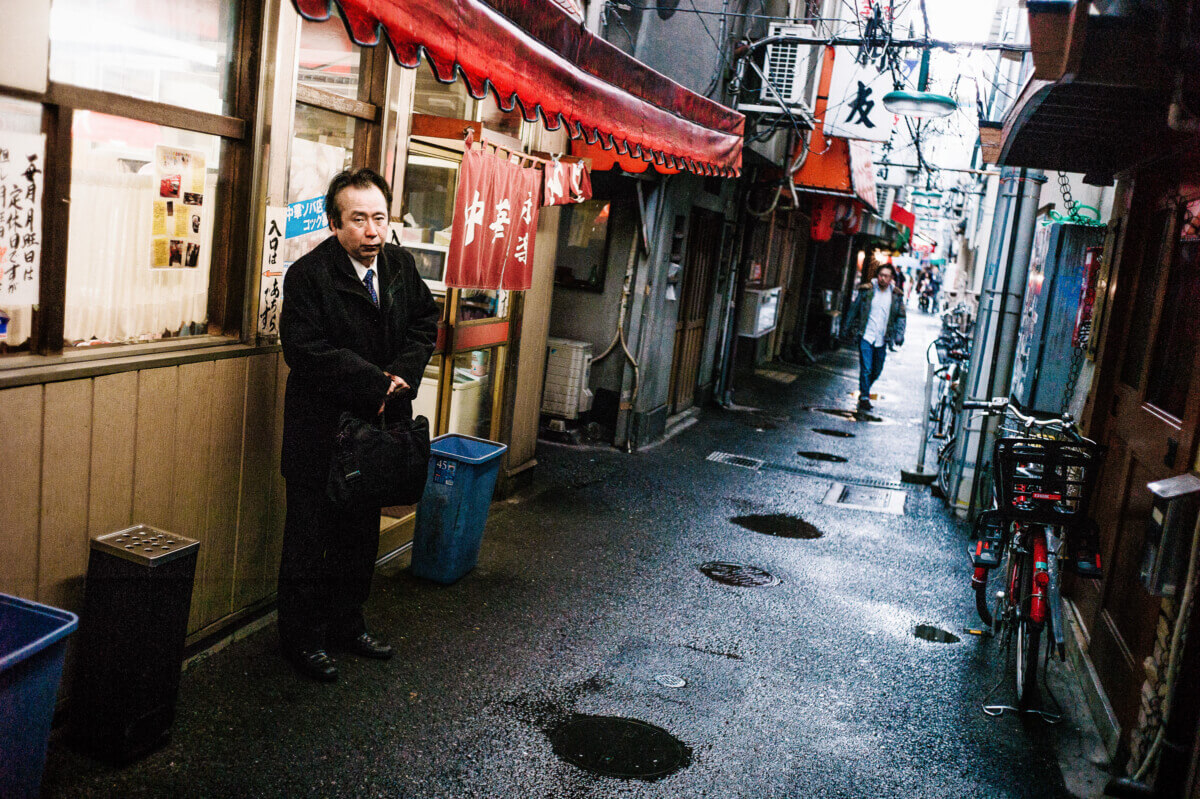 old and narrow tokyo alleyway
