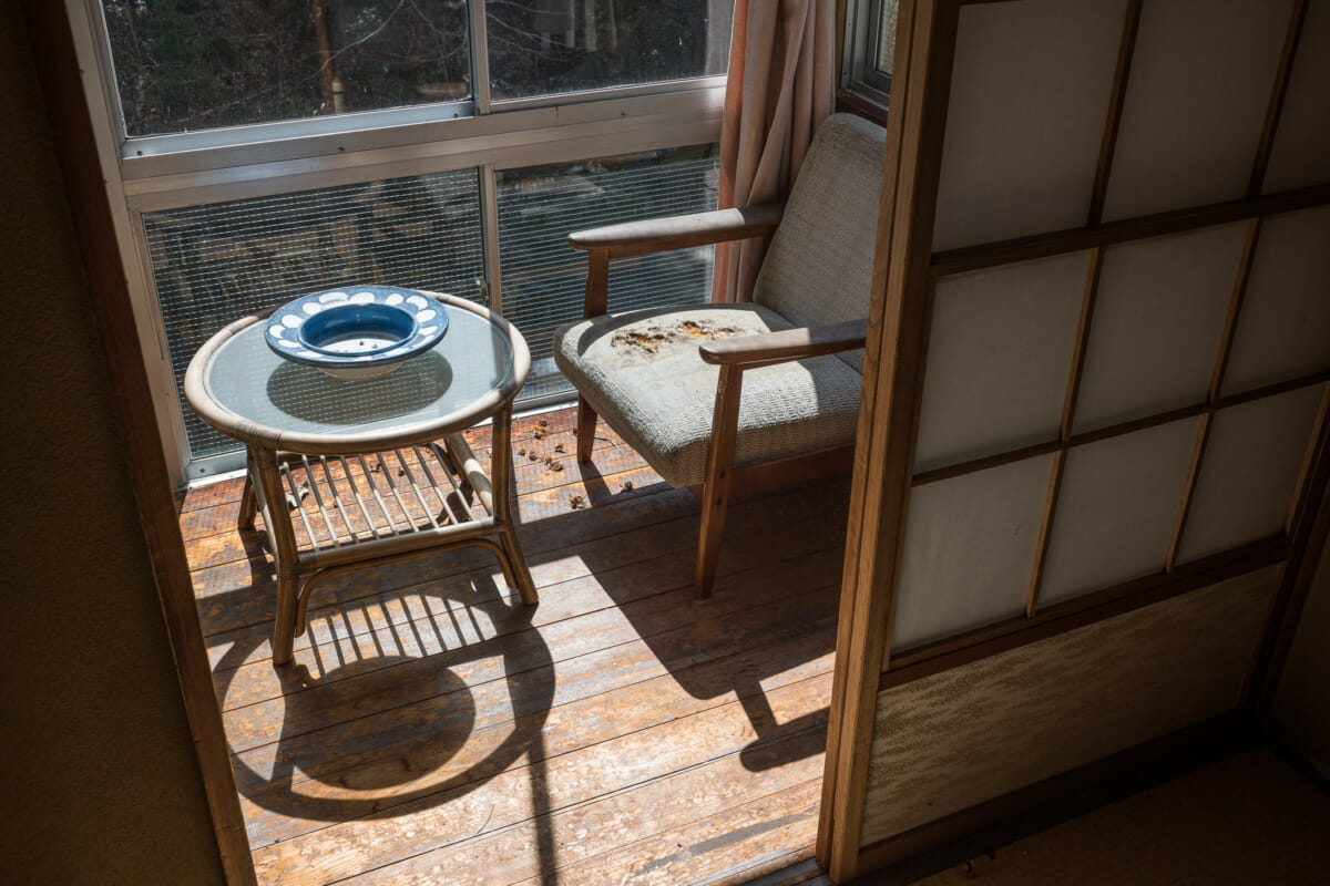 a quiet, serene and abandoned Japanese hotel