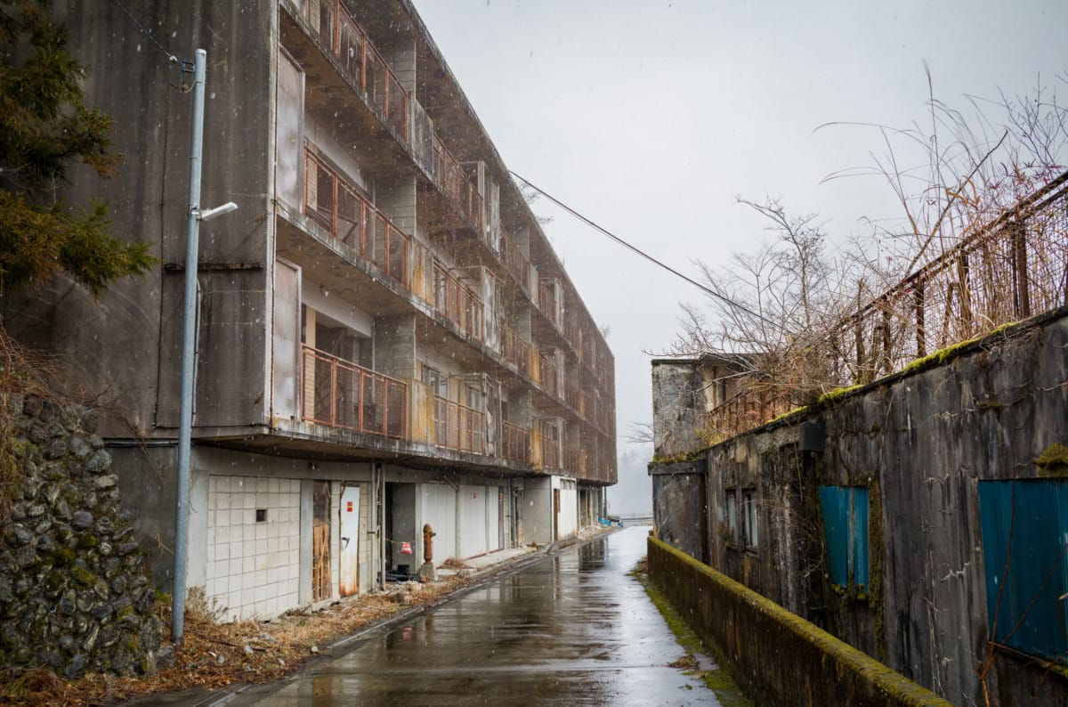 A long abandoned housing complex and the passage of time