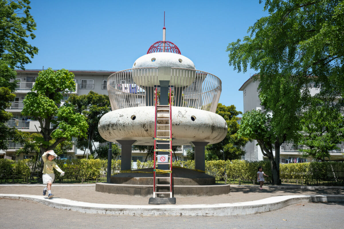 a Tokyo concrete UFO playground